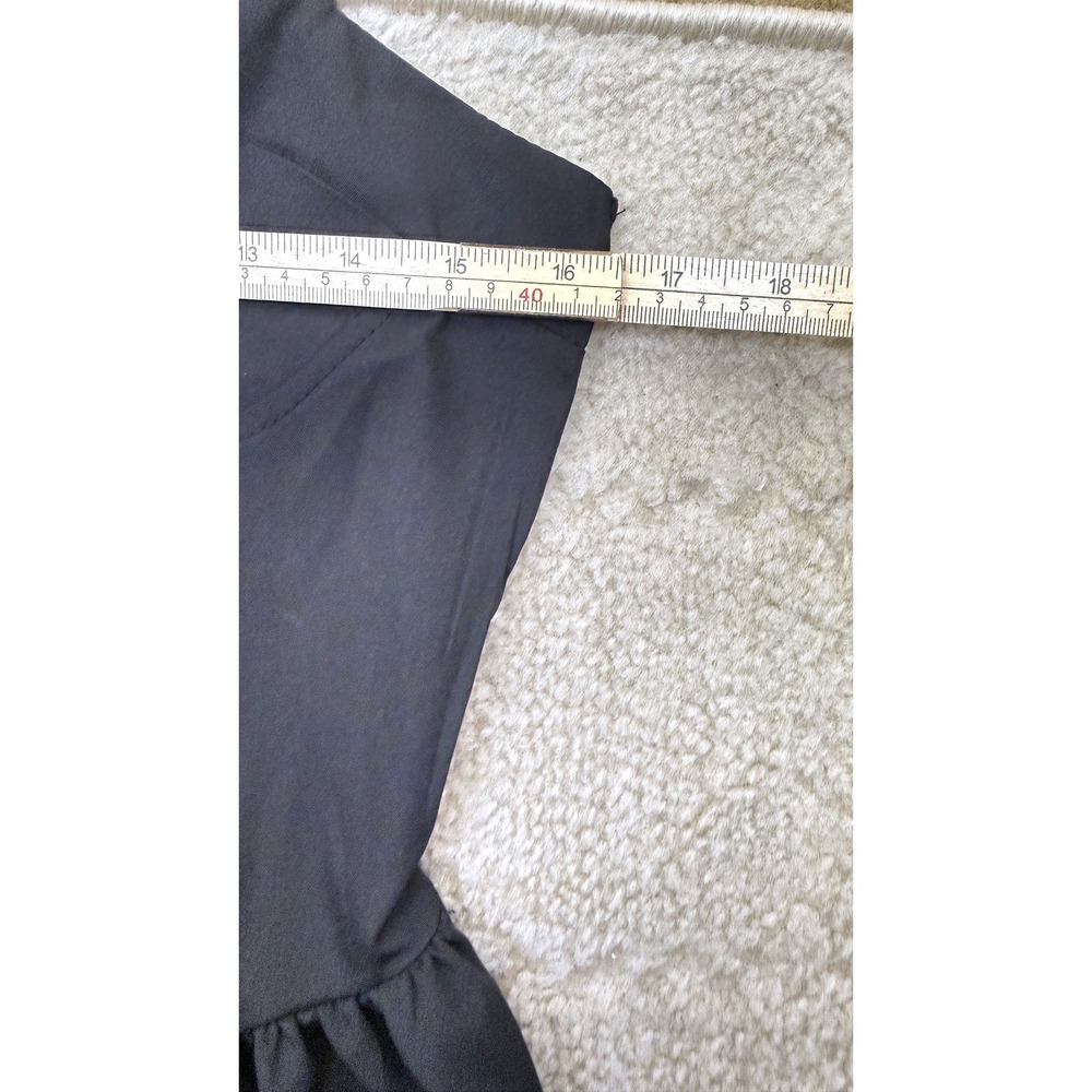 Basque Waist Midi Dress Size S Black Corset Bustier Dark Romantic Whimsigoth LBD - Picture 7 of 8